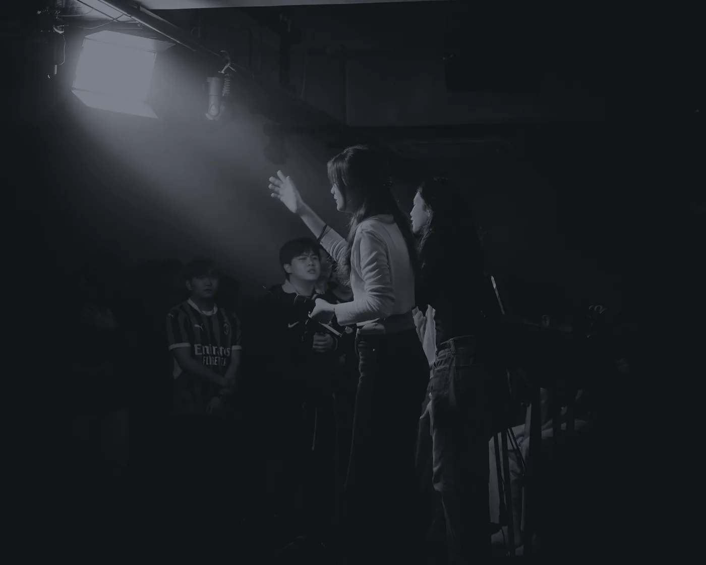 A dark stage during an Every Nation Campus service